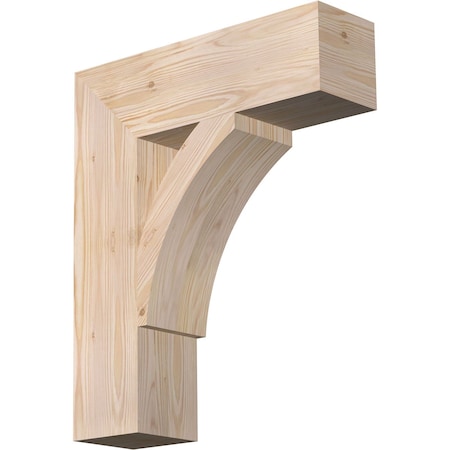 Ekena Millwork Thorton Block Smooth Bracket, Douglas Fir, 5 1/2"W x 20"D x 24"H BKT06X20X24THR05SDF